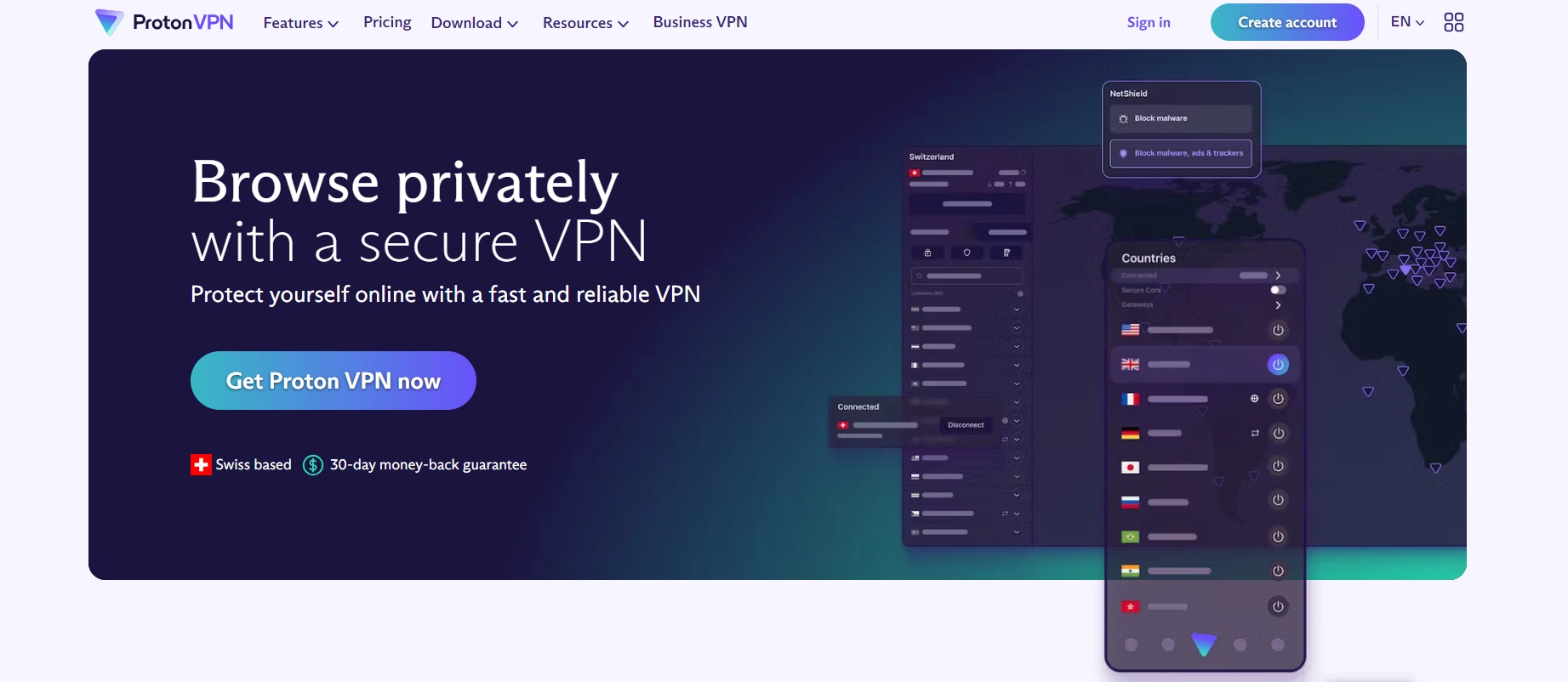 Proton VPN - Strong Privacy Features, Including Secure Core Servers